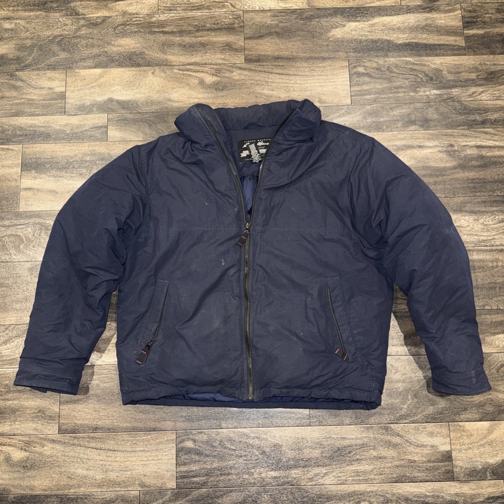Eddie Bauer Full-Zip Long-Sleeve Puffer Jacket Men's Size XL Navy Blue Outdoor